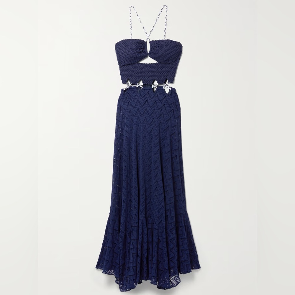 PatBO La Mer Trim Beach Dress in Indigo